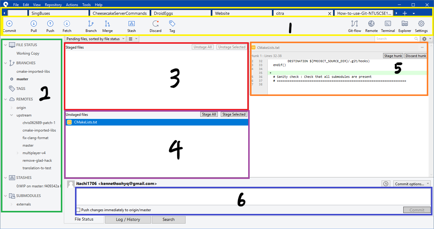 Merge Two Local Branches Sourcetree